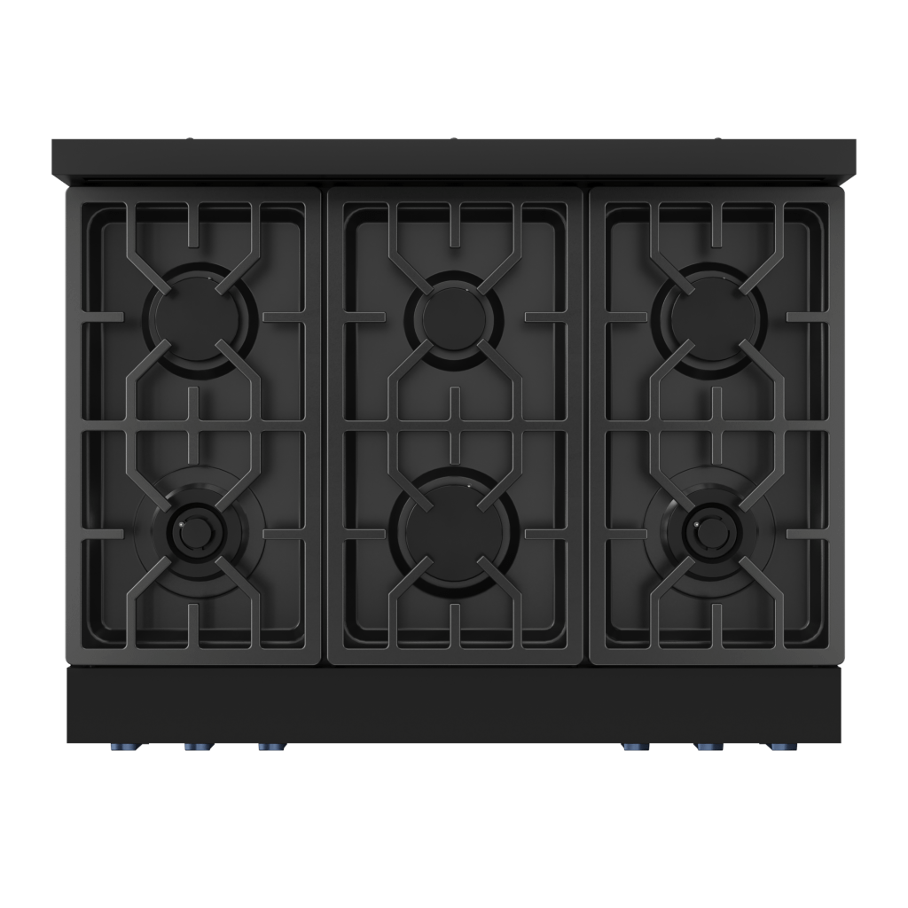 Thor Kitchen RSG36BBLU 36 Inch Professional Gas Range With Tilt Panel Touch Control In Stainless Black/Blue Gordon Ramsay Series - Rsg36B-Blu