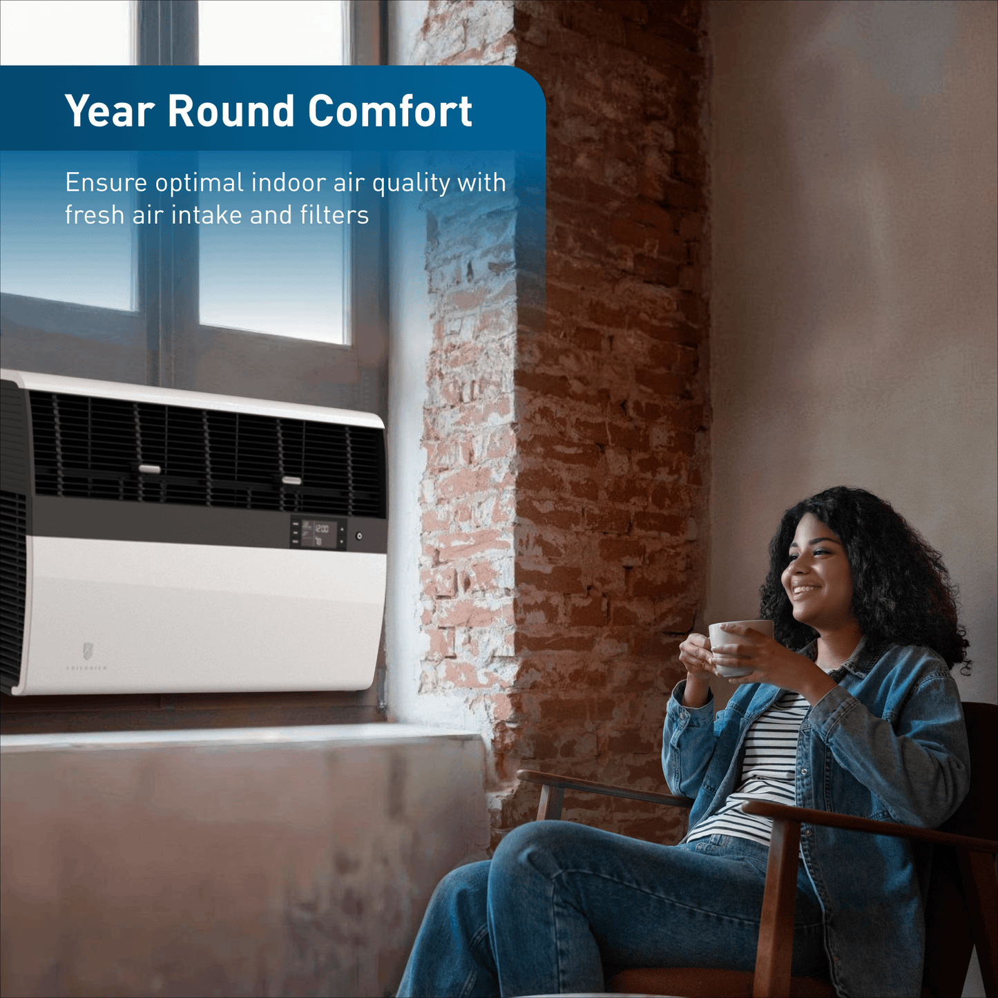 Friedrich KHVQ10B11A Friedrich K Hl Inverter 10,000 Btu 115V Smart Window/Wall Air Conditioner With Heat Pump