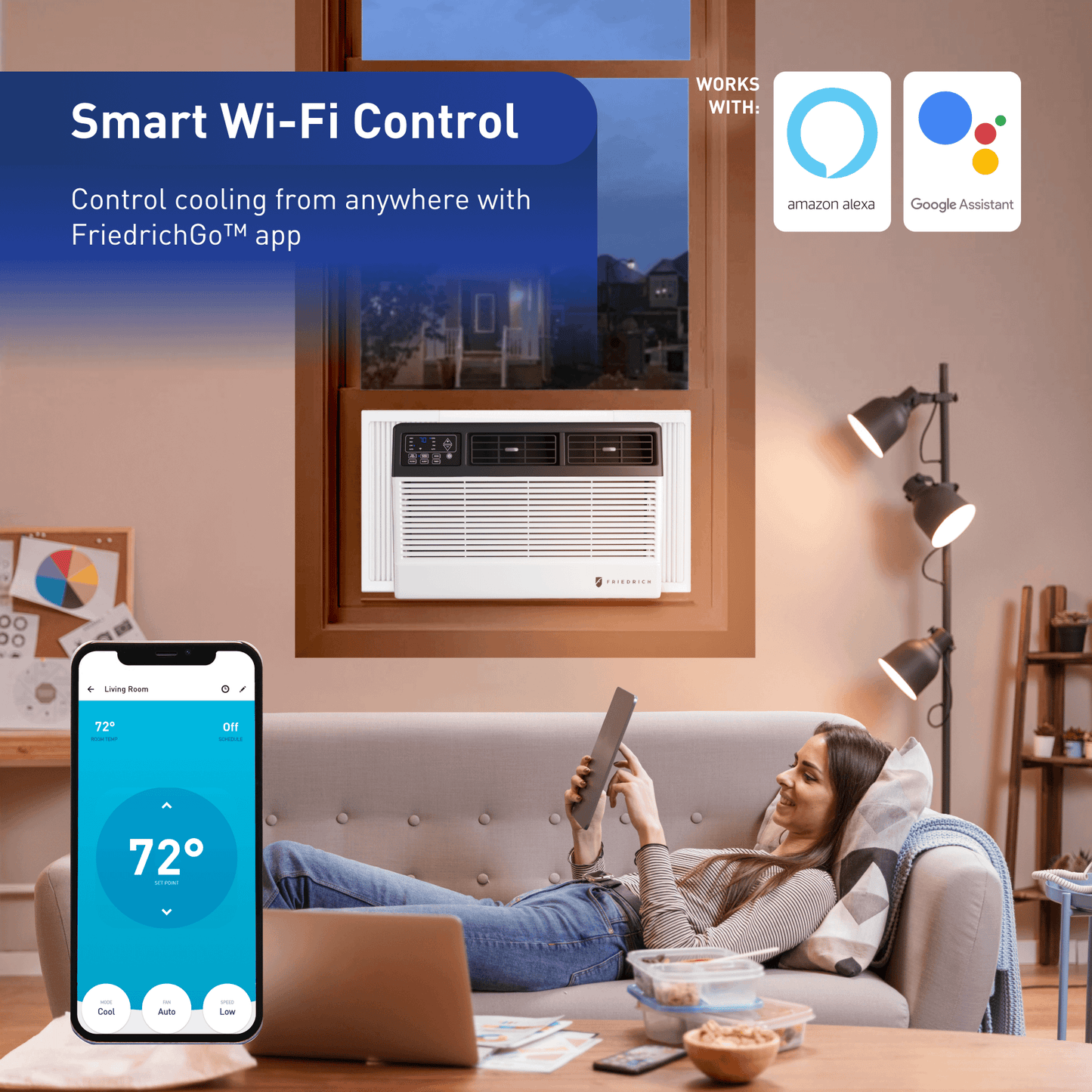 Friedrich CCW08B10C Friedrich Chill Premier 8,000 Btu 115V Smart Window/Wall Air Conditioner - Cool Only