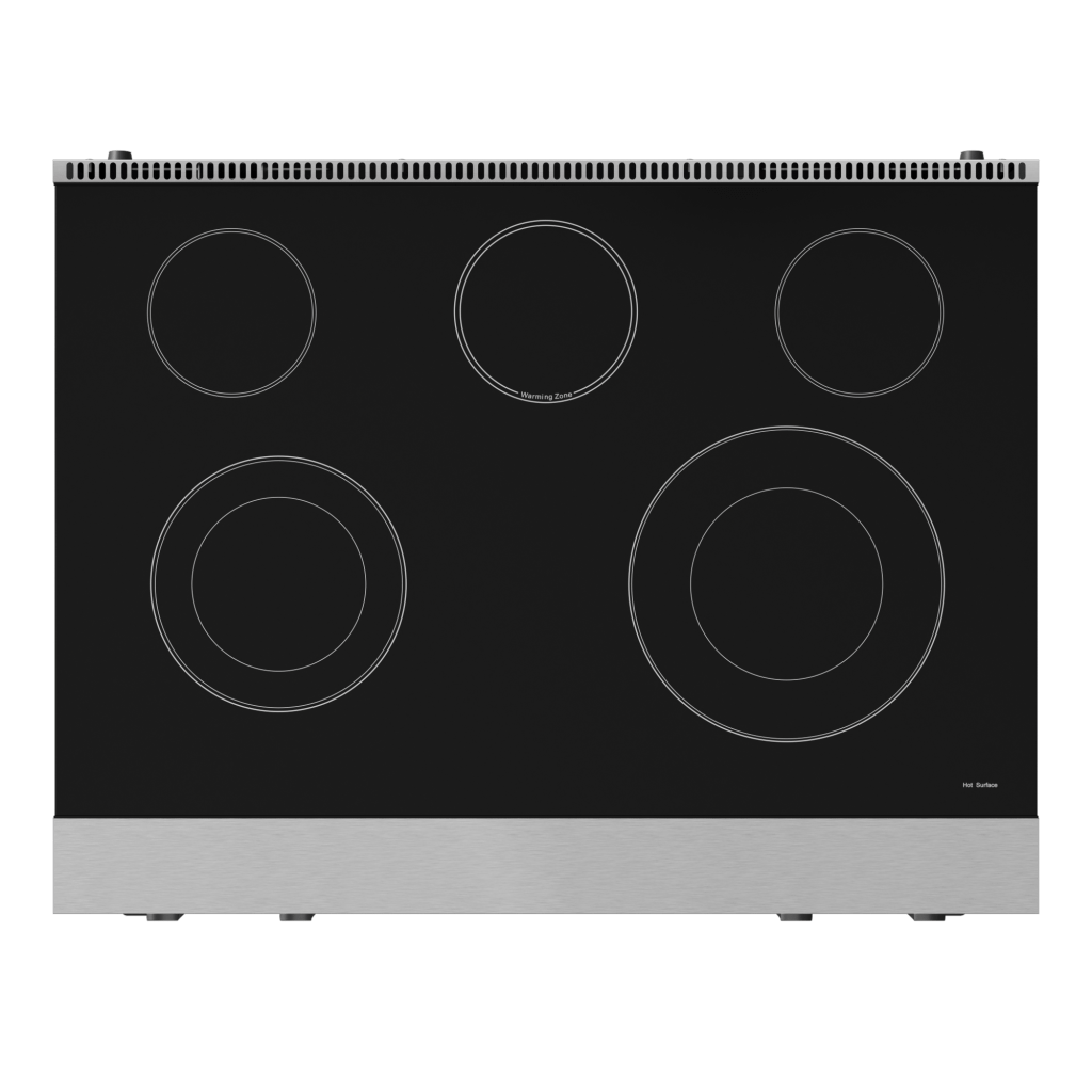 Thor Kitchen RSE36BLK 36 Inch Professional Electric Range With Tilt Panel Touch Control In Stainless Steel/Black Gordon Ramsay Series - Rse36-Blk