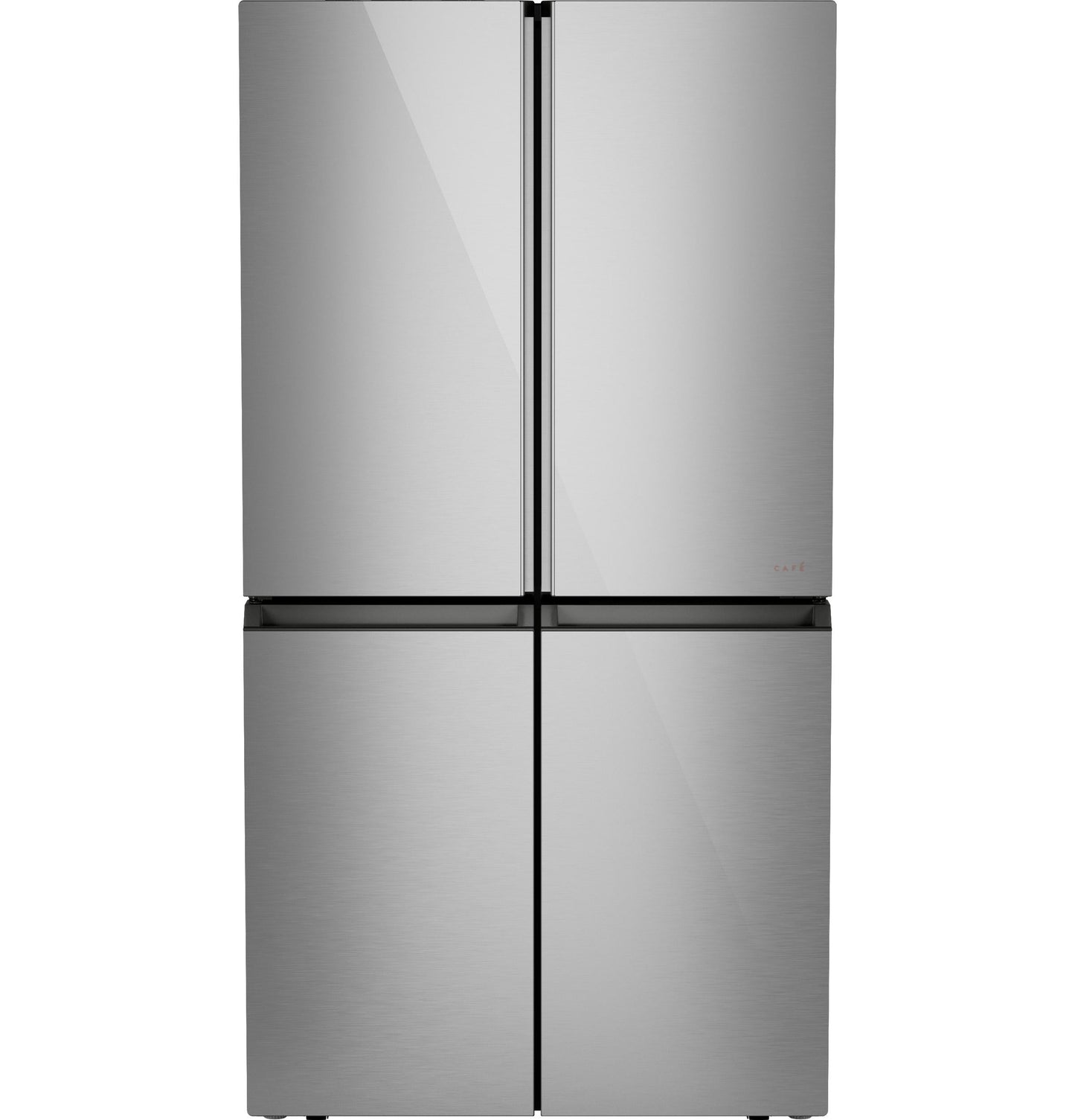 Cafe CHE23DM5WS5 Café&#8482; Energy Star® 22.9 Cu. Ft. Smart Counter-Depth Quad-Door Refrigerator In Platinum Glass With Dual-Dispense Autofill Pitcher