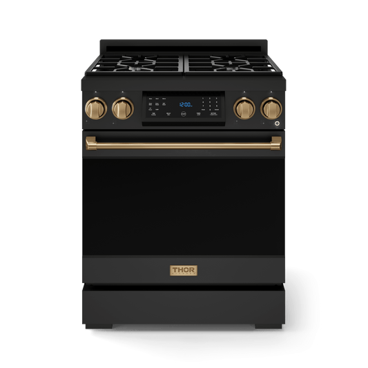 Thor Kitchen RSG30BLPBRZ 30 Inch Professional Lp Range With Tilt Panel Touch Control In Matte Black/Bronze Gordon Ramsay Series - Rsg30Blp-Brz