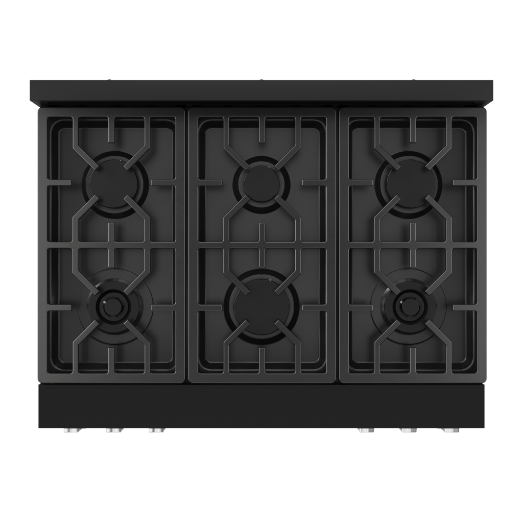 Thor Kitchen RSG36BLPSS 36 Inch Professional Lp Range With Tilt Panel Touch Control In Stainless Black/Stainless Steel Gordon Ramsay Series - Rsg36Blp-Ss