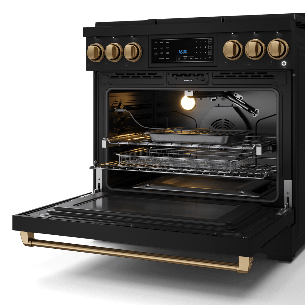 Thor Kitchen RSG36BLPBRZ 36 Inch Professional Lp Range With Tilt Panel Touch Control In Black/Bronze Gordon Ramsay Series - Rsg36Blp-Brz