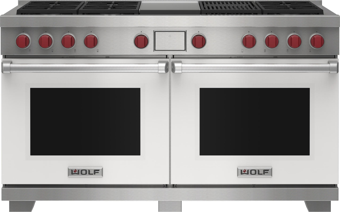 Wolf DF60650CGBKPLP 60" Dual Fuel Range - 6 Burners, Infrared Charbroiler And Infrared Griddle