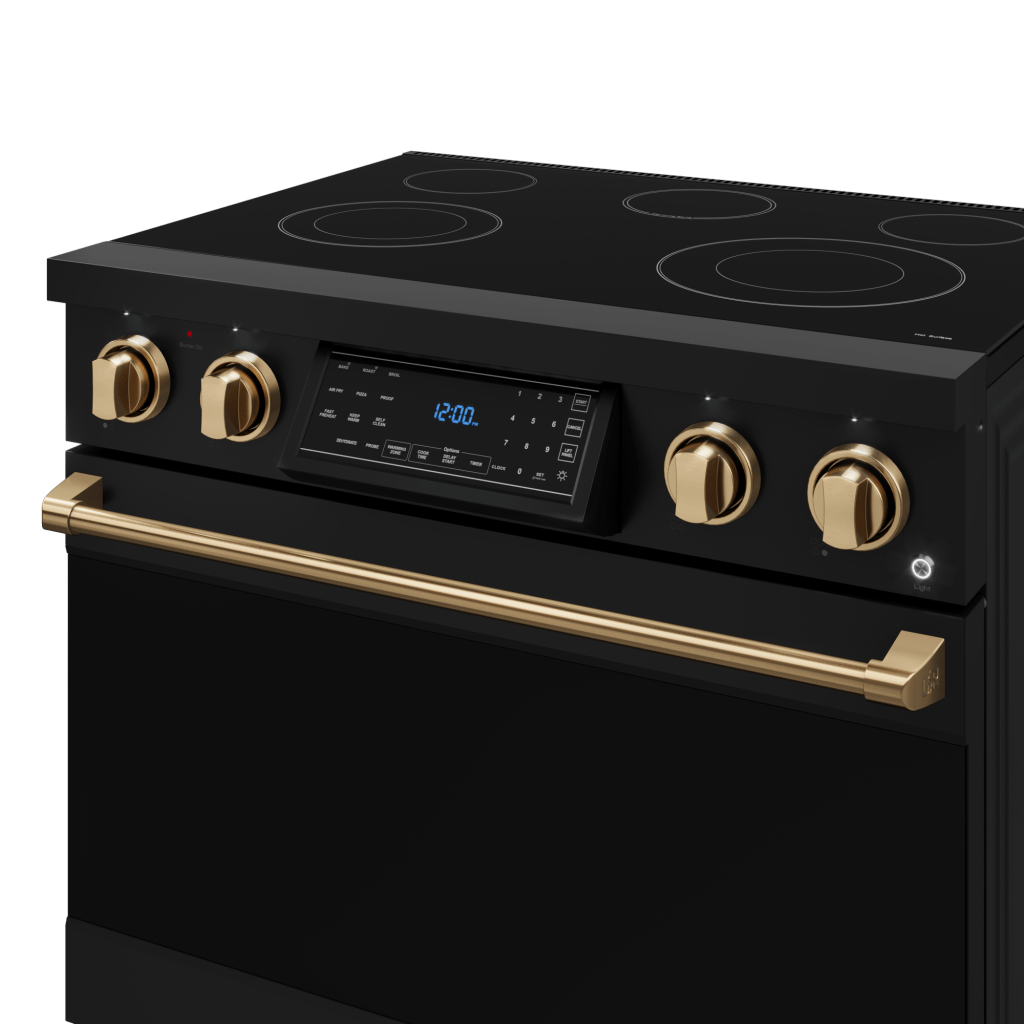 Thor Kitchen RSE36BBRZ 36 Inch Professional Electric Range With Tilt Panel Touch Control In Black/Bronze Gordon Ramsay Series - Rse36B-Brz