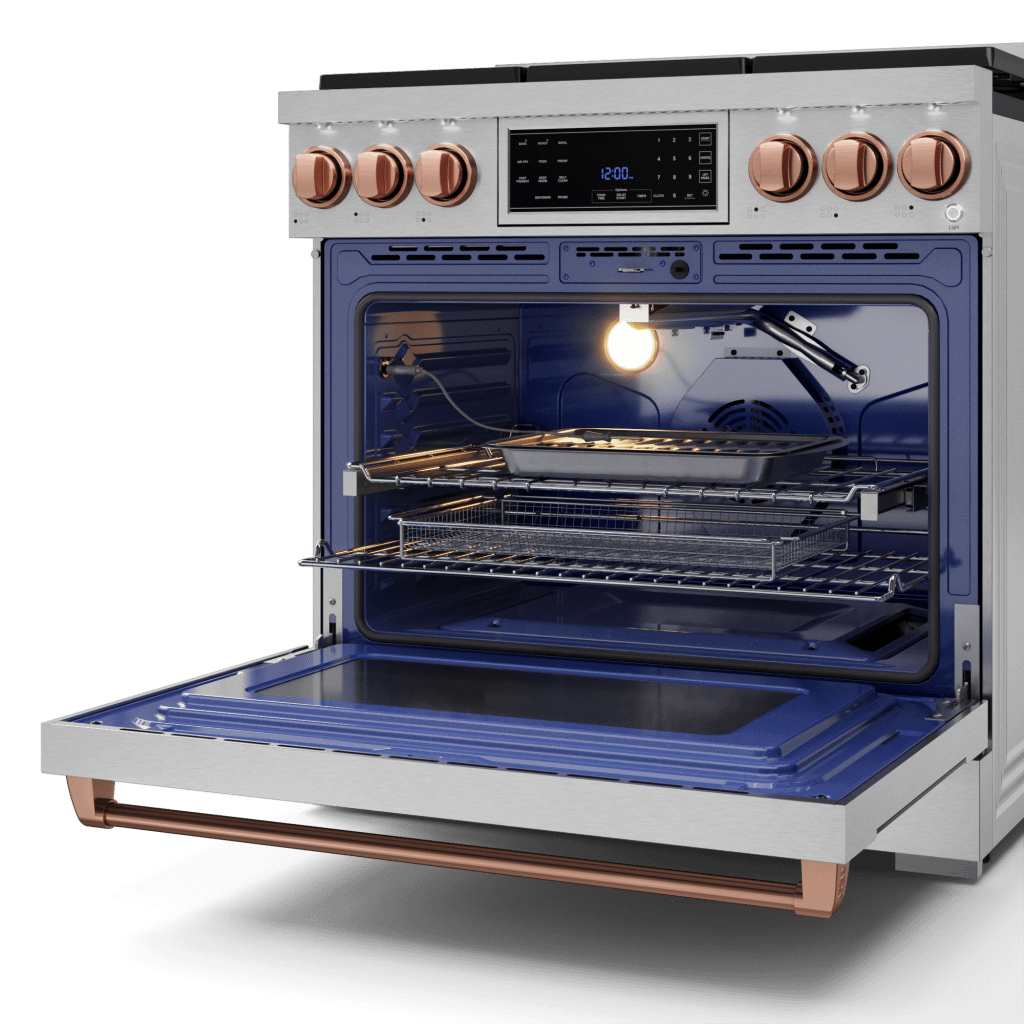 Thor Kitchen RSG36RSG 36 Inch Professional Gas Range With Tilt Panel Touch Control In Stainless Steel/Rose Gold Gordon Ramsay Series - Rsg36-Rsg