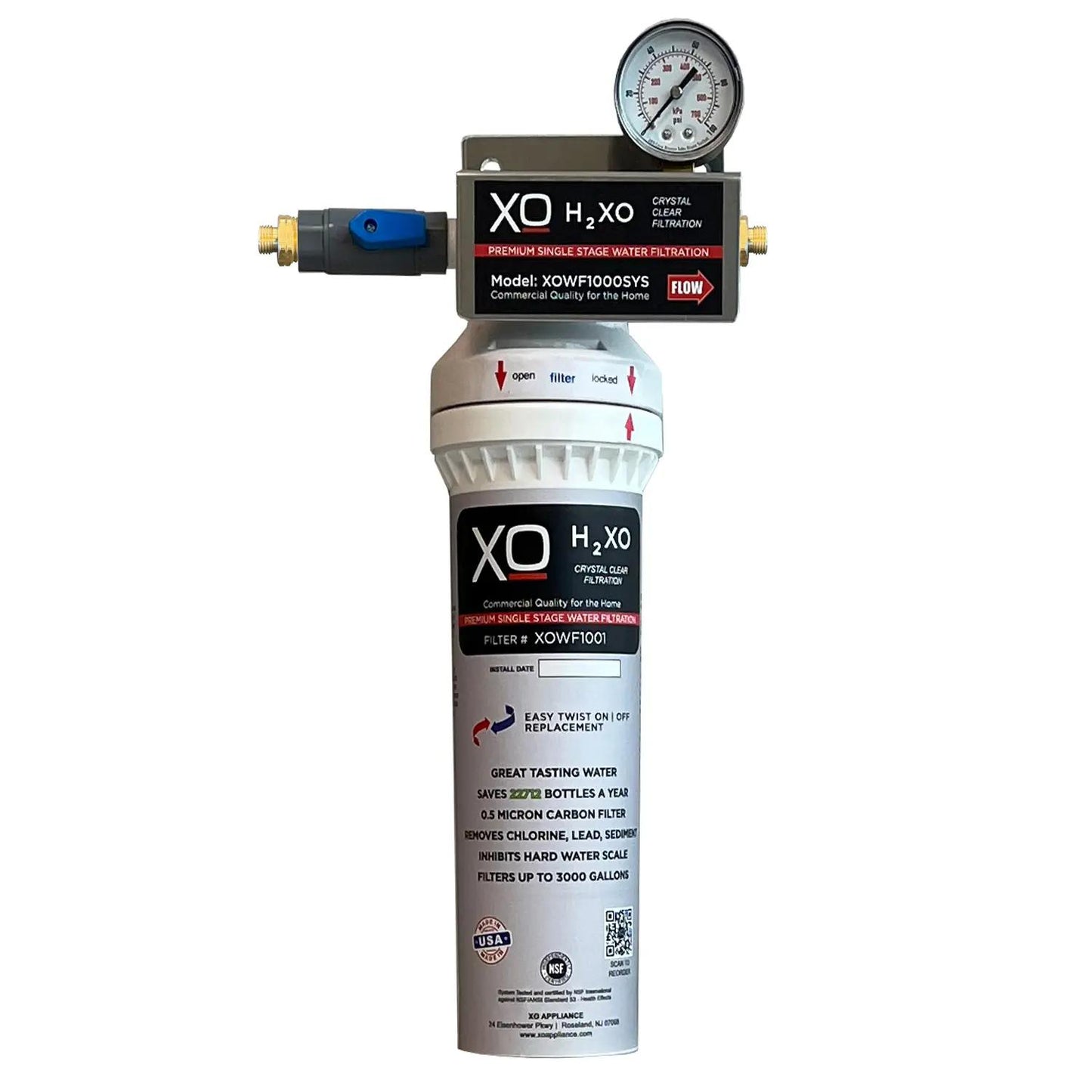 Xo Appliance XOWF1001 Single Stage Home Water Filtration Replacement Cartridge