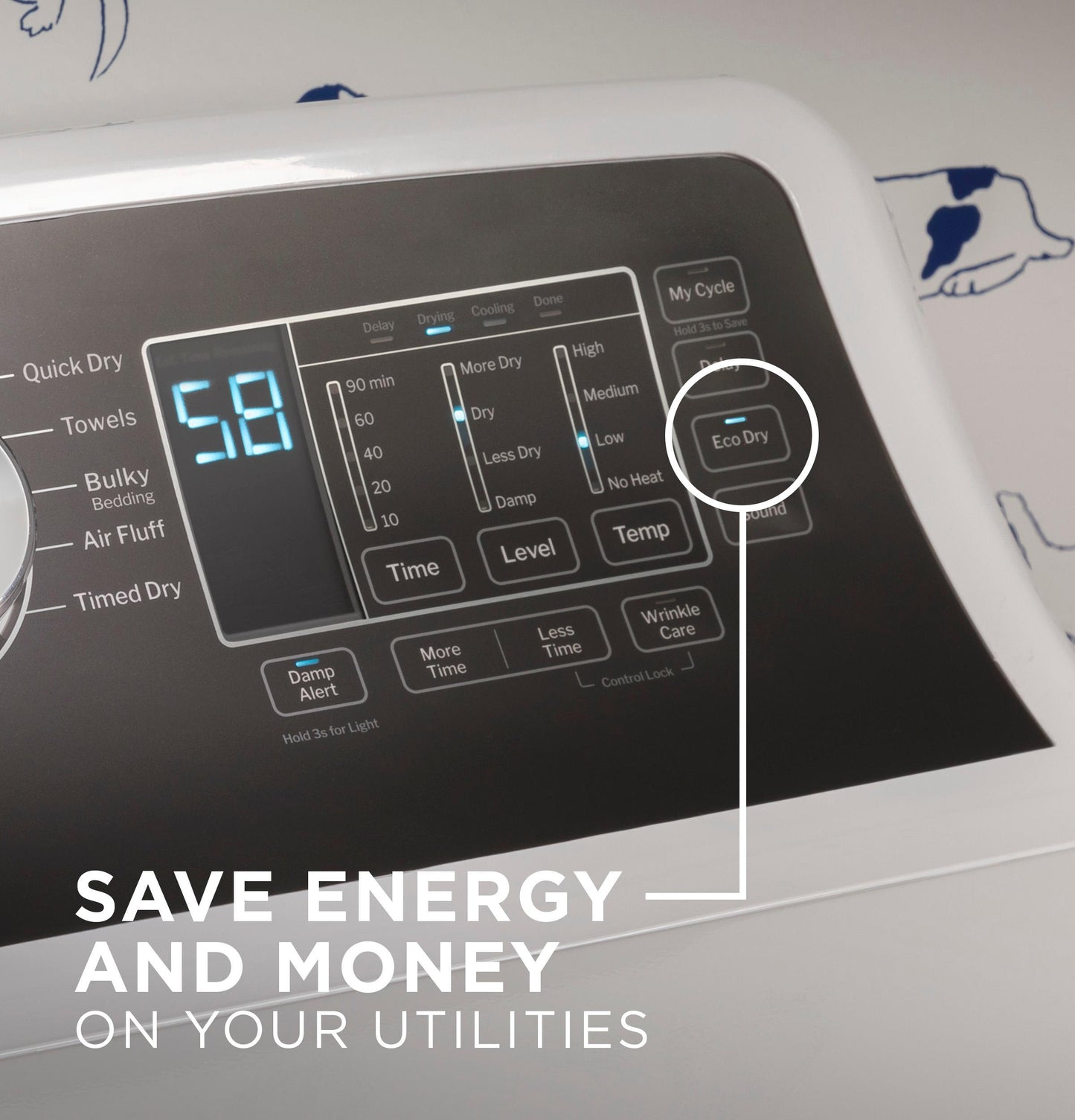 Ge Appliances GTD58EBPVDG Ge® 7.4 Cu. Ft. Capacity Electric Dryer With Up To 120 Ft. Venting And Sensor Dry