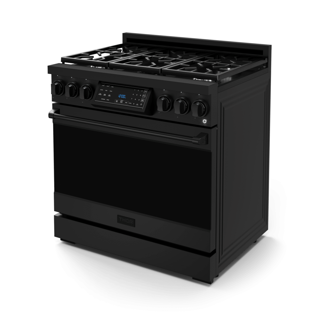 Thor Kitchen RSG36BLP 36 Inch Professional Lp Range With Tilt Panel Touch Control In Black Gordon Ramsay Series - Rsg36Blp