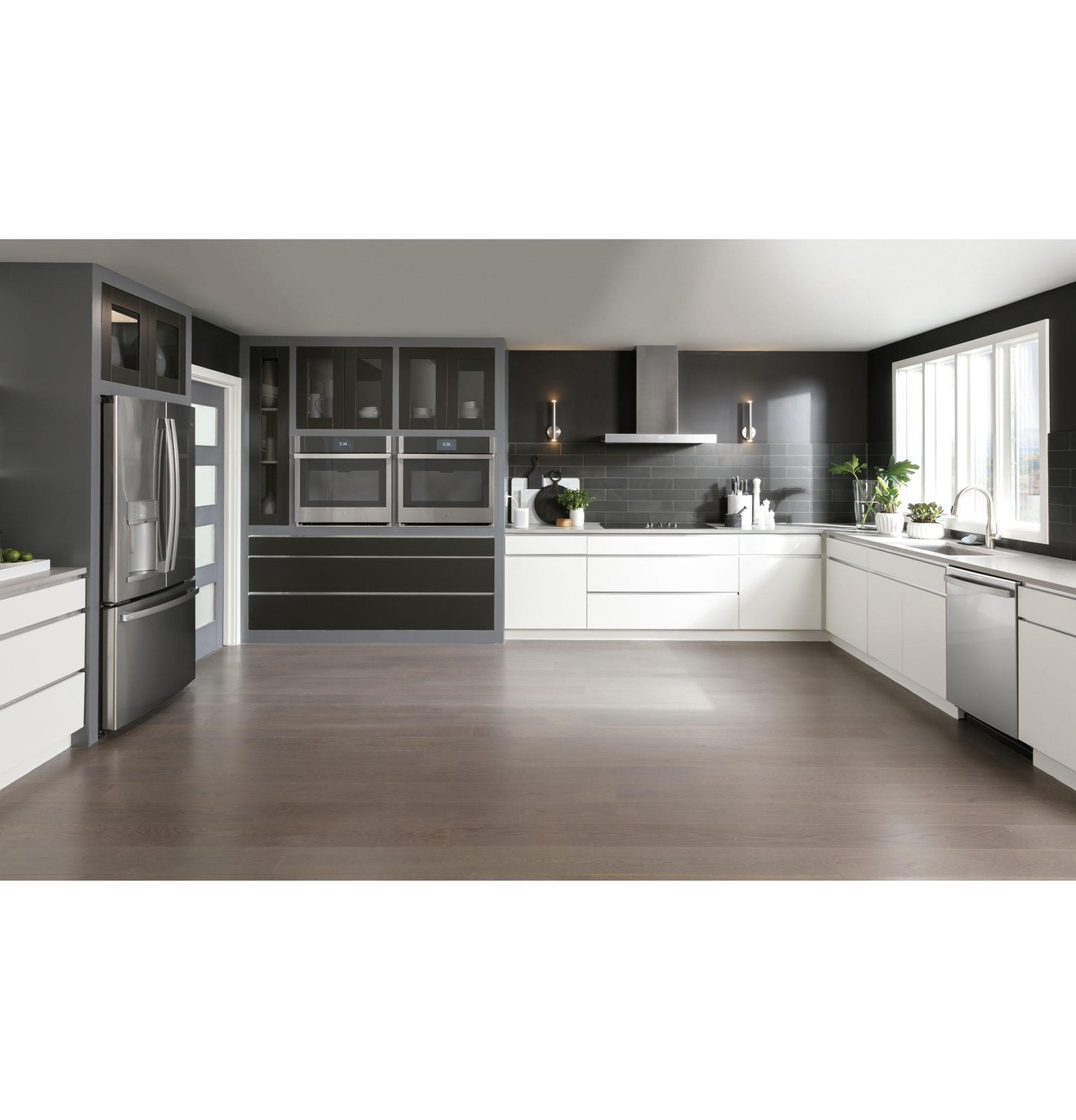 Cafe UVW9361SLSS 36" Smart Designer Wall Mount Hood W/ Perimeter Venting