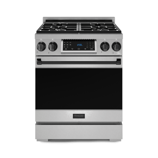 Thor Kitchen RSG30LPBLK 30 Inch Professional Lp Range With Tilt Panel Touch Control In Stainless Steel/Black Gordon Ramsay Series - Rsg30Lp-Blk