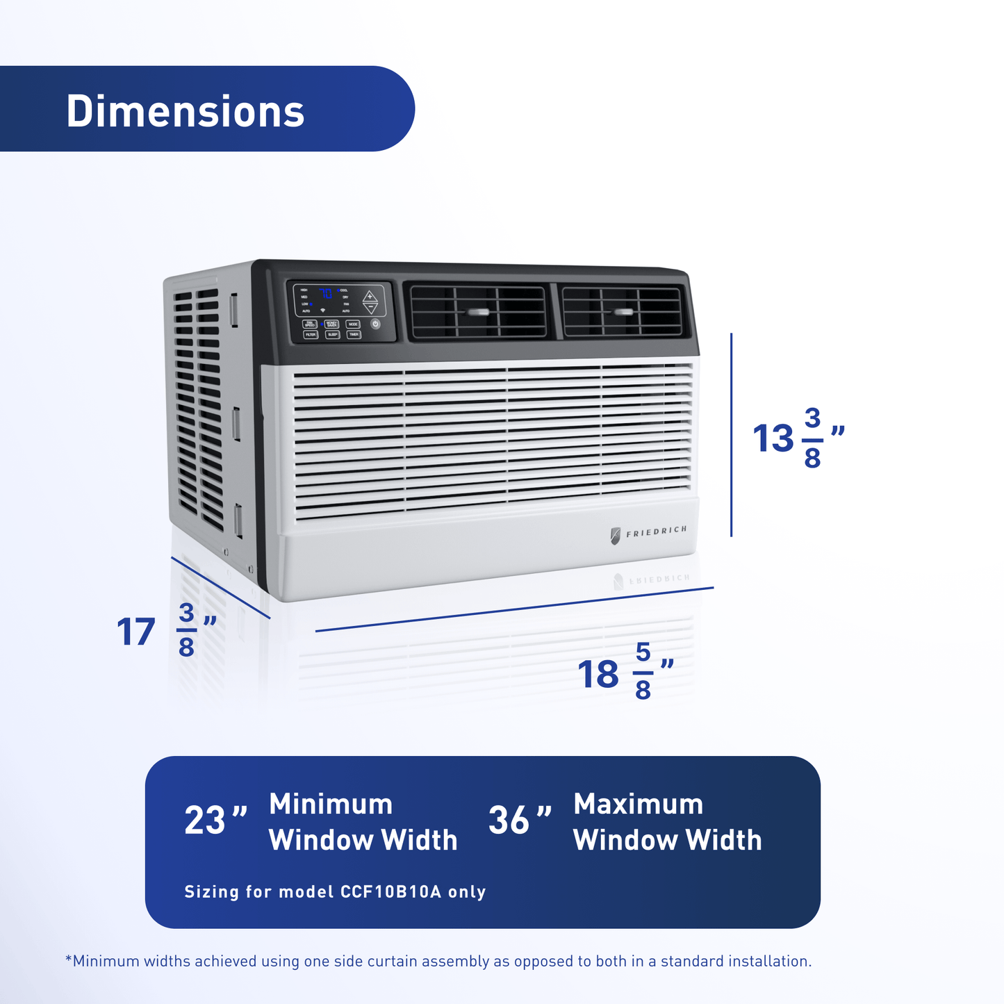 Friedrich CCF12B10C Friedrich Chill Premier 12,000 Btu 115V Smart Window Air Conditioner - Cool Only