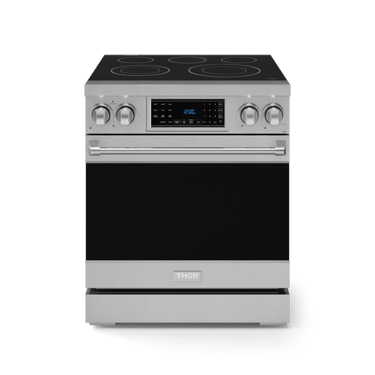 Thor Kitchen RSE30 30 Inch Professional Electric Range With Tilt Panel Touch Control In Stainless Steel Gordon Ramsay Series - Rse30