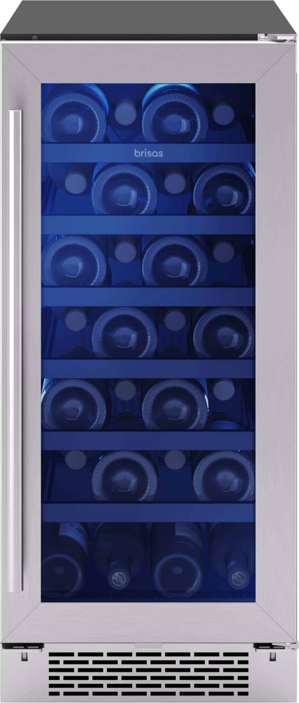Zephyr BWN15C01AG Brisas Wine Cooler, 15In Uc, Ss+Gls, Rvs Dr, 1Z