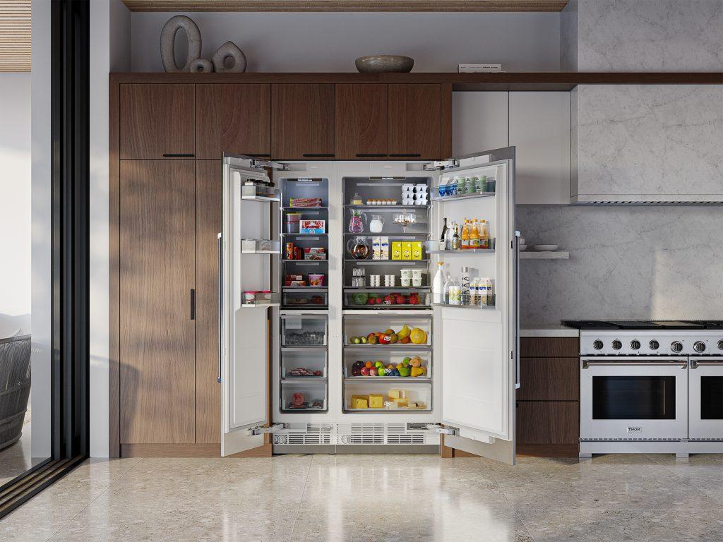 Thor Kitchen XRF18CFZSS Thor Kitchen 18-Inch Built-In Freezer Column, Ss Panel Ready - Xrf18Cfz-Ss