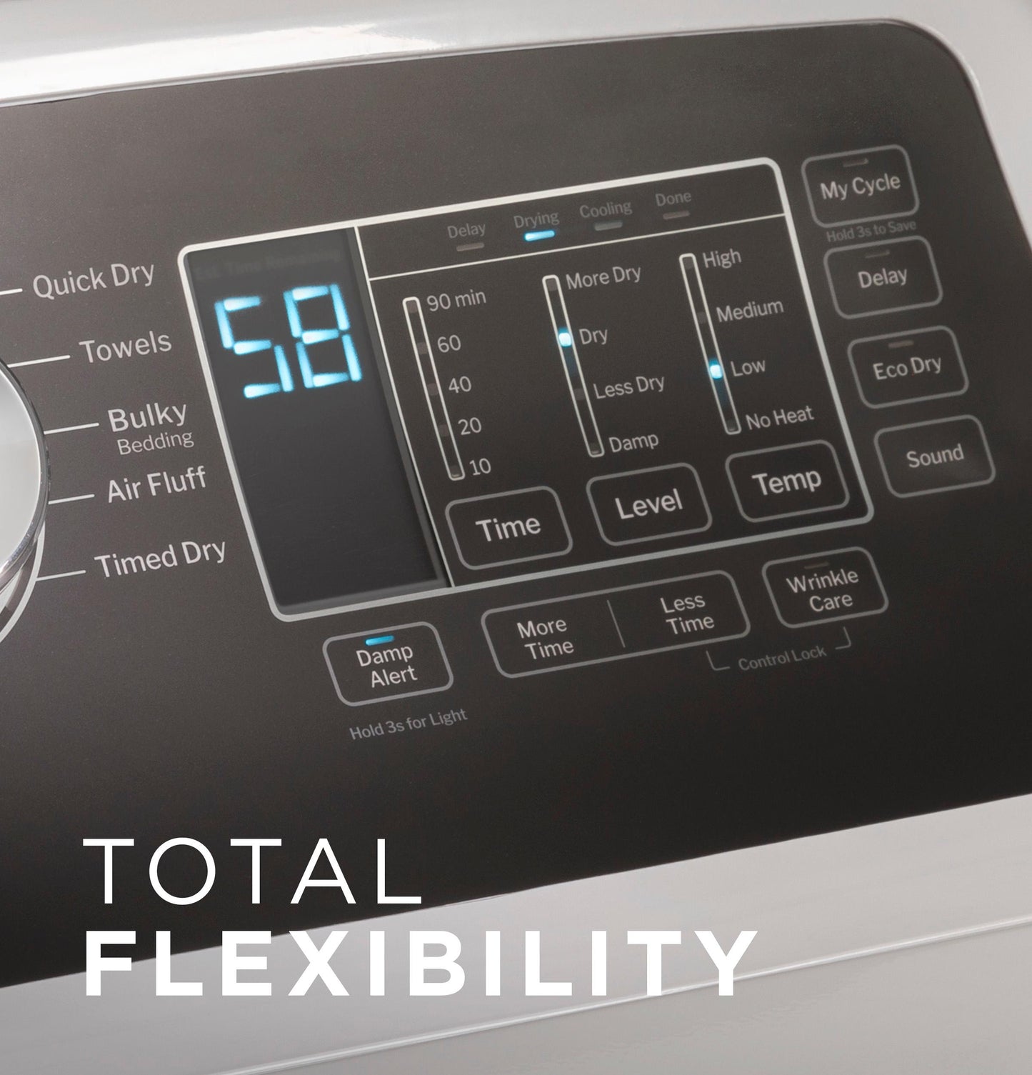 Ge Appliances GTD58EBPVDG Ge® 7.4 Cu. Ft. Capacity Electric Dryer With Up To 120 Ft. Venting And Sensor Dry