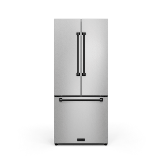 Thor Kitchen RF3017FFD99BLK 30 Inch 17.7 Cu Ft French Door Counter Depth Refrigerator With Ice Maker In Stainless Steel/Black Gordon Ramsay Series - Rf3017Ffd99-Blk