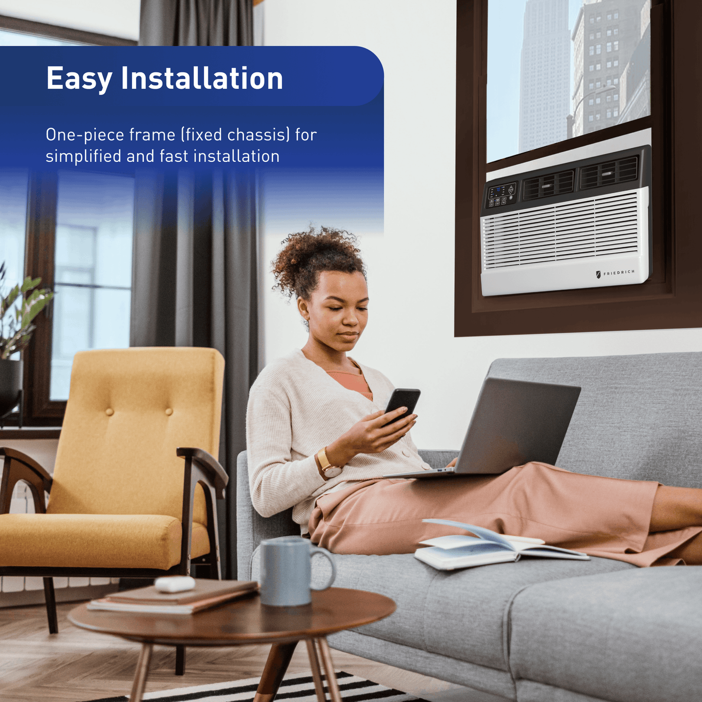 Friedrich CCF06B10C Friedrich Chill Premier 6,000 Btu 115V Smart Window Air Conditioner - Cool Only