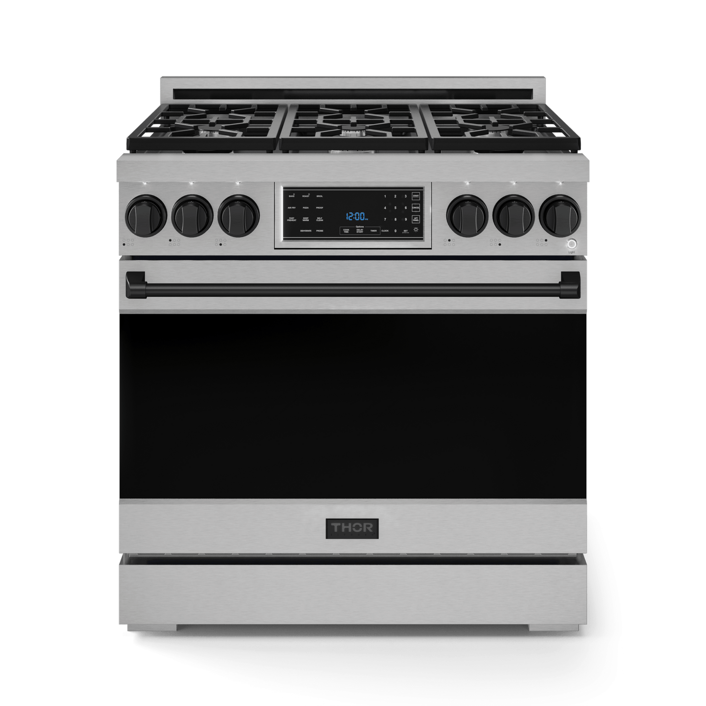 Thor Kitchen RSG36LPBLK 36 Inch Professional Lp Range With Tilt Panel Touch Control In Stainless Steel/Black Gordon Ramsay Series - Rsg36Lp-Blk