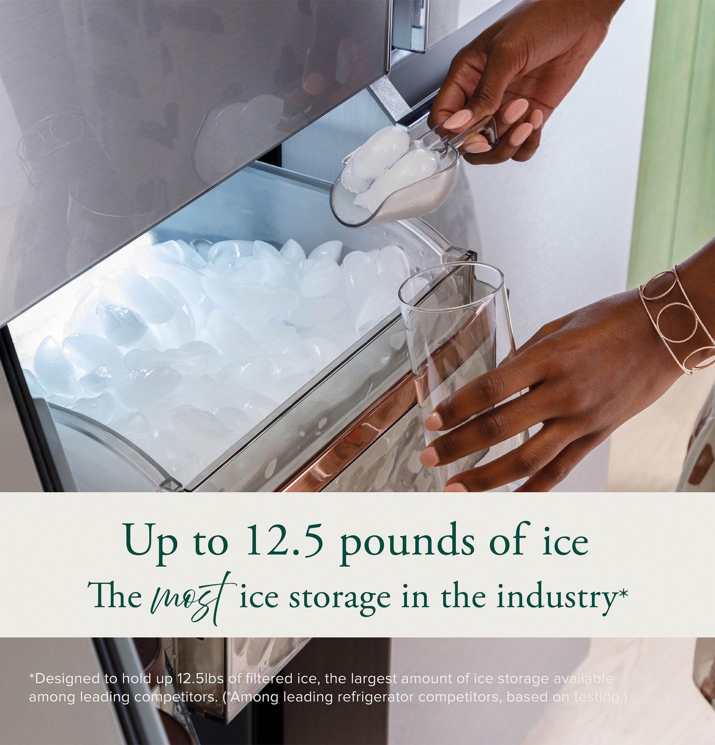 Cafe CHE23DM5WS5 Café&#8482; Energy Star® 22.9 Cu. Ft. Smart Counter-Depth Quad-Door Refrigerator In Platinum Glass With Dual-Dispense Autofill Pitcher