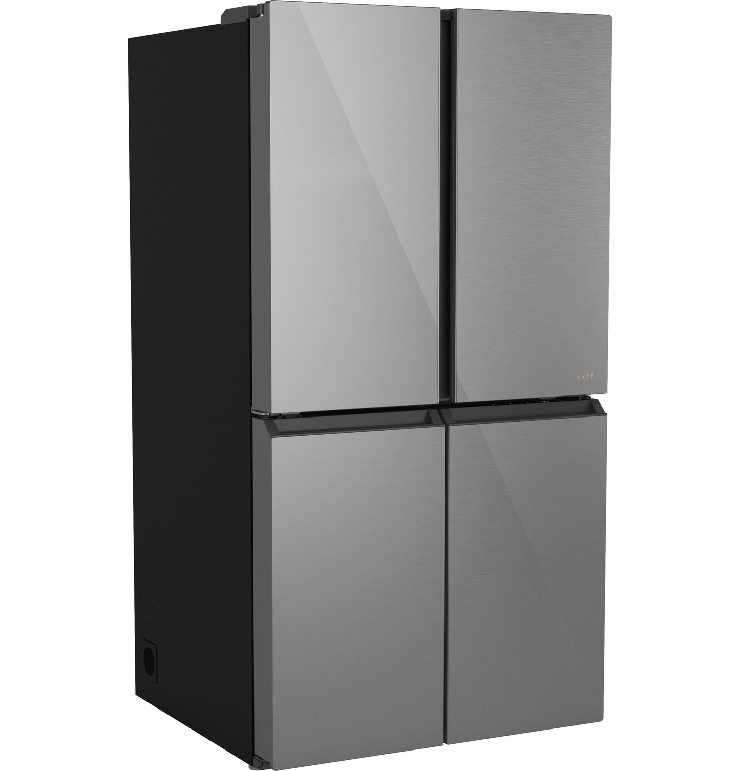 Cafe CHE23DM5WS5 Café&#8482; Energy Star® 22.9 Cu. Ft. Smart Counter-Depth Quad-Door Refrigerator In Platinum Glass With Dual-Dispense Autofill Pitcher