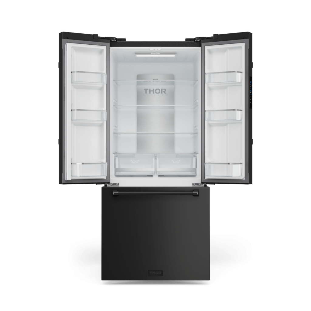 Thor Kitchen RF3017FFD00 30 Inch 17.7 Cu Ft French Door Counter Depth Refrigerator With Ice Maker In Black Gordon Ramsay Series - Rf3017Ffd00