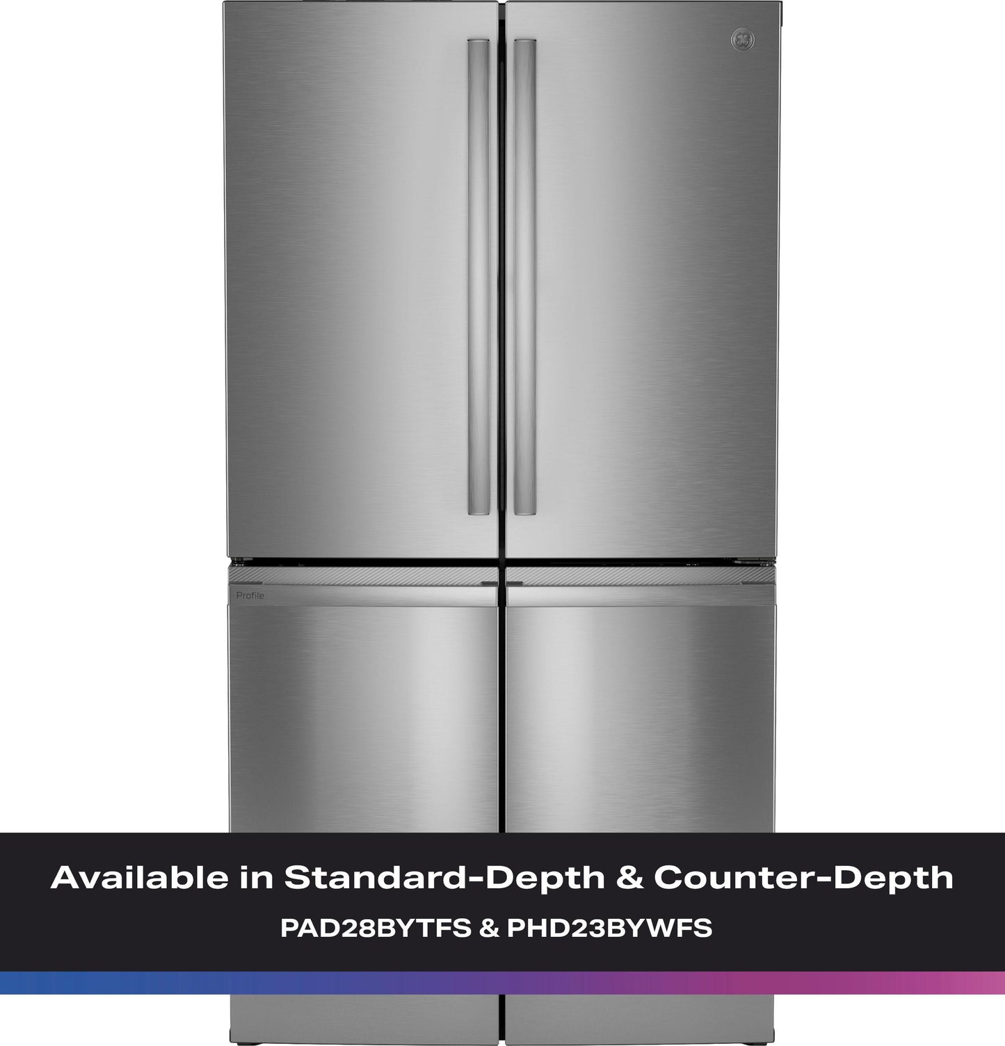 Ge Appliances PHD23BYWFS Ge Profile&#8482; Energy Star® 22.9 Cu. Ft. Counter-Depth Quad-Door Refrigerator With Dual-Dispense Autofill Pitcher And Door In Door