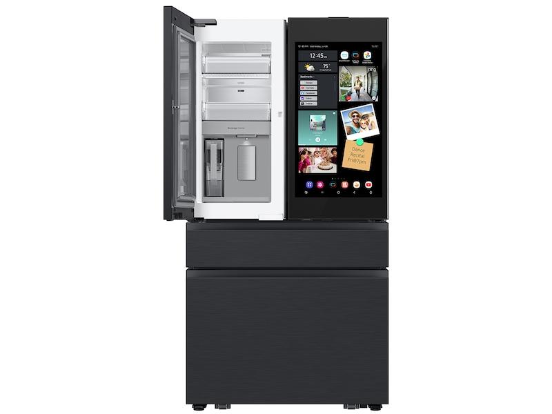 Samsung RF90F23AECE Bespoke 23 Cu. Ft. Counter Depth 4-Door French Door Refrigerator With Ai Family Hub&#8482;+ Ai Vision Inside&#8482; In Charcoal Glass And Black/Charcoal