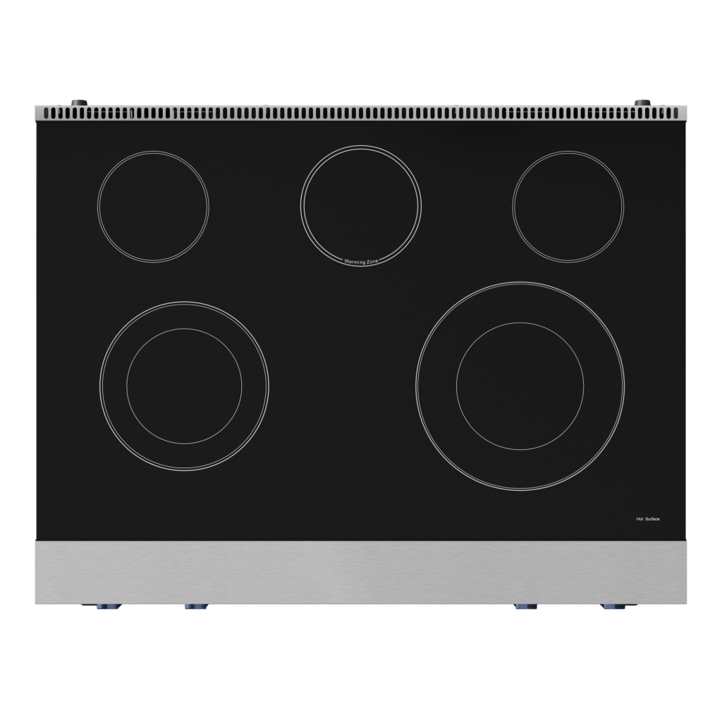 Thor Kitchen RSE36BLU 36 Inch Professional Electric Range With Tilt Panel Touch Control In Stainless Steel/Navy Blue Gordon Ramsay Series - Rse36-Blu