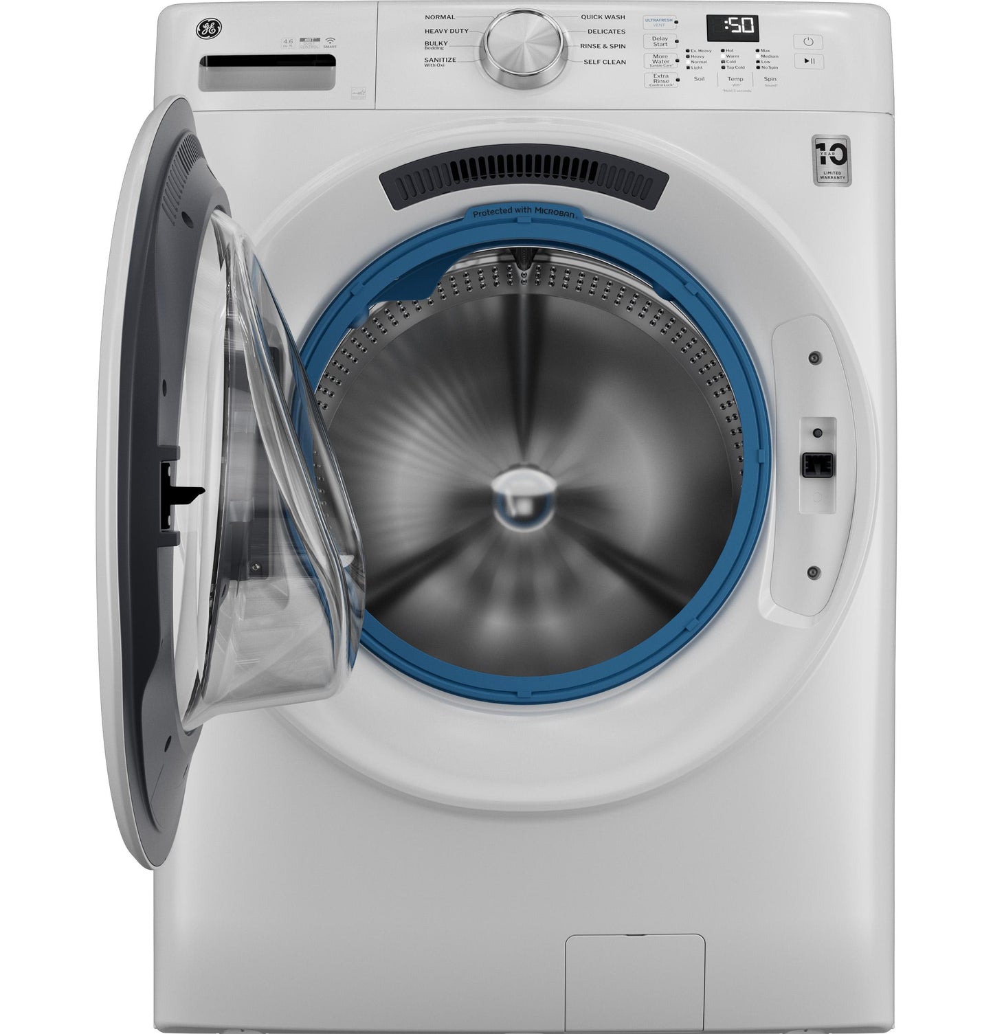 Ge Appliances GFW350SSYWW Ge® Energy Star® 4.6 Cu. Ft. Capacity Smart Front Load Washer With Ultrafresh Vent System With Odorblock&#8482;