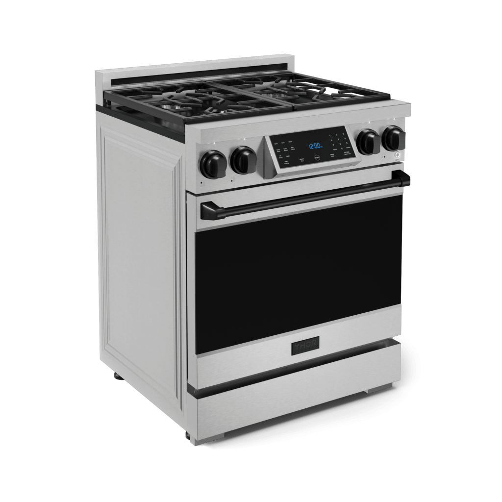 Thor Kitchen RSG30LPBLK 30 Inch Professional Lp Range With Tilt Panel Touch Control In Stainless Steel/Black Gordon Ramsay Series - Rsg30Lp-Blk
