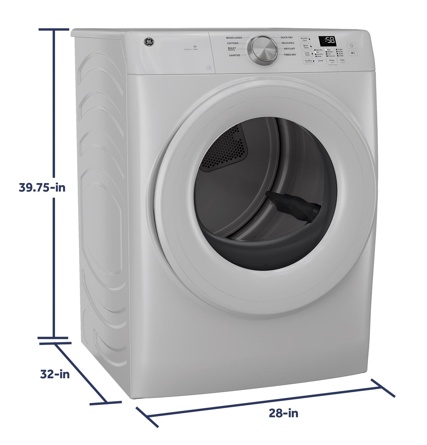 Ge Appliances GFD35GSSYWW Ge® Energy Star® 7.8 Cu. Ft. Capacity Smart Front Load Gas Dryer