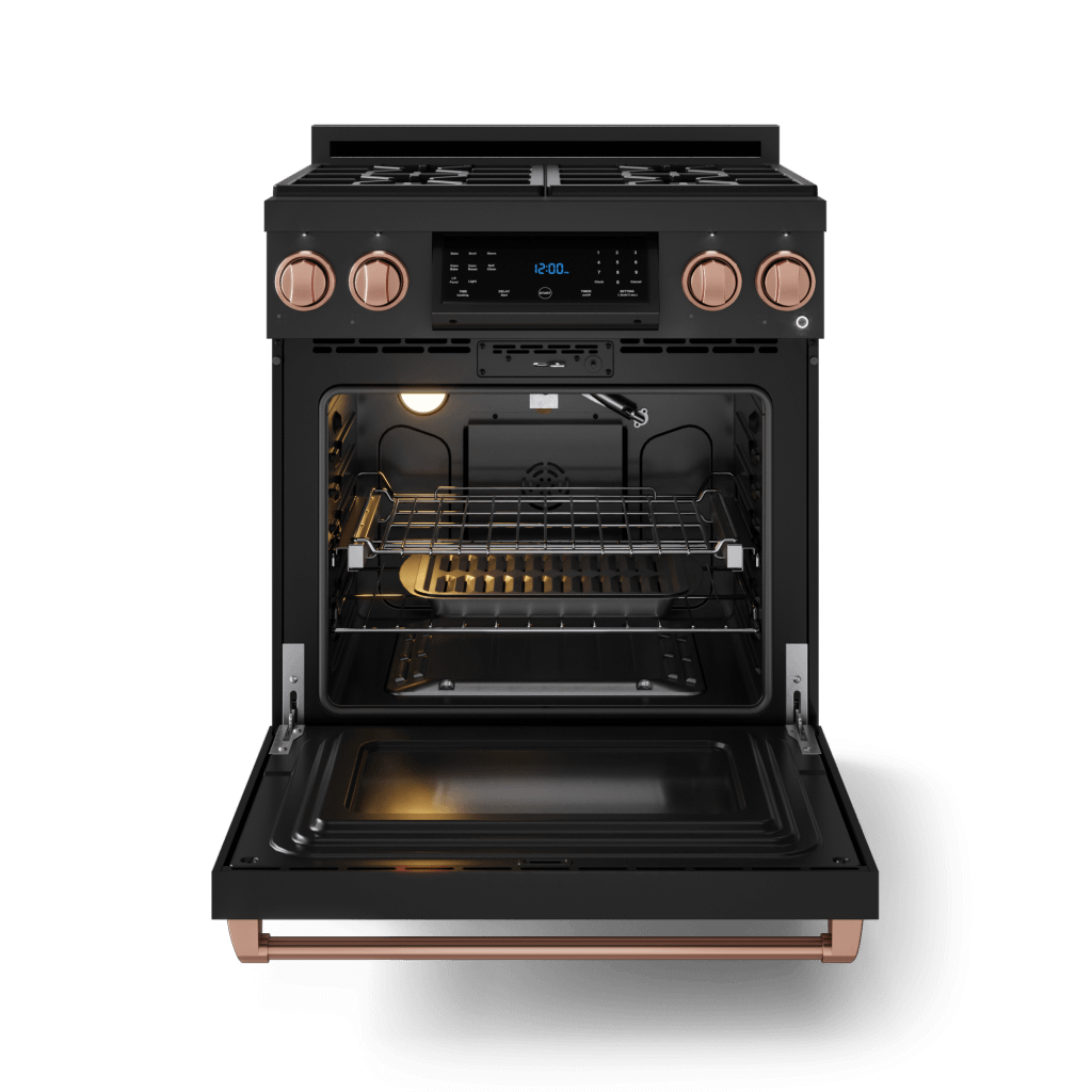 Thor Kitchen RSG30BRSG 30 Inch Professional Gas Range With Tilt Panel Touch Control In Matte Black/Rose Gold Gordon Ramsay Series - Rsg30B-Rsg