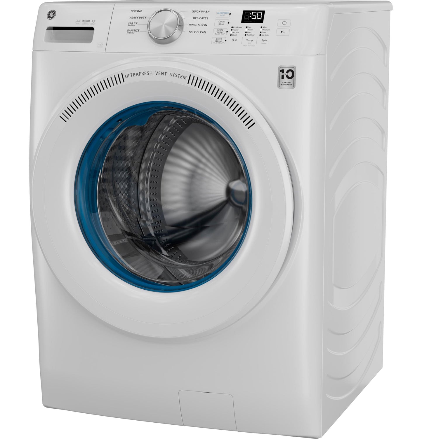 Ge Appliances GFW350SSYWW Ge® Energy Star® 4.6 Cu. Ft. Capacity Smart Front Load Washer With Ultrafresh Vent System With Odorblock&#8482;