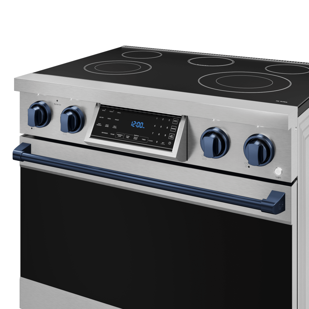 Thor Kitchen RSE36BLU 36 Inch Professional Electric Range With Tilt Panel Touch Control In Stainless Steel/Navy Blue Gordon Ramsay Series - Rse36-Blu