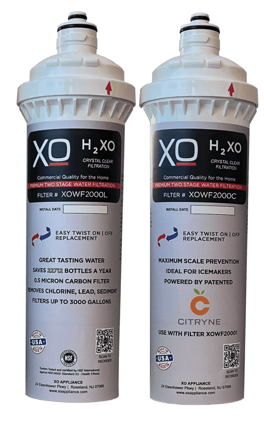 Xo Appliance XOWF2002 Dual Stage Home Water Filtration Replacement Cartridges
