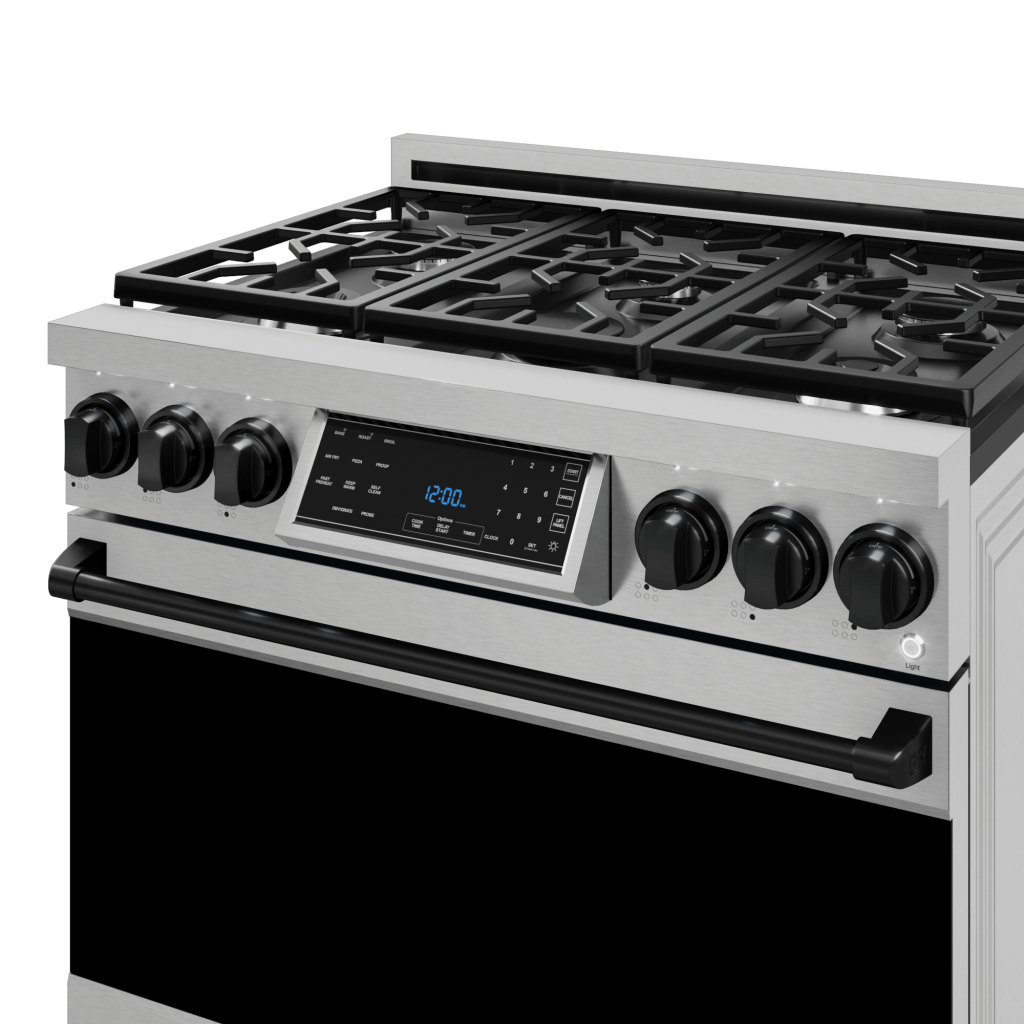 Thor Kitchen RSG36LPBLK 36 Inch Professional Lp Range With Tilt Panel Touch Control In Stainless Steel/Black Gordon Ramsay Series - Rsg36Lp-Blk