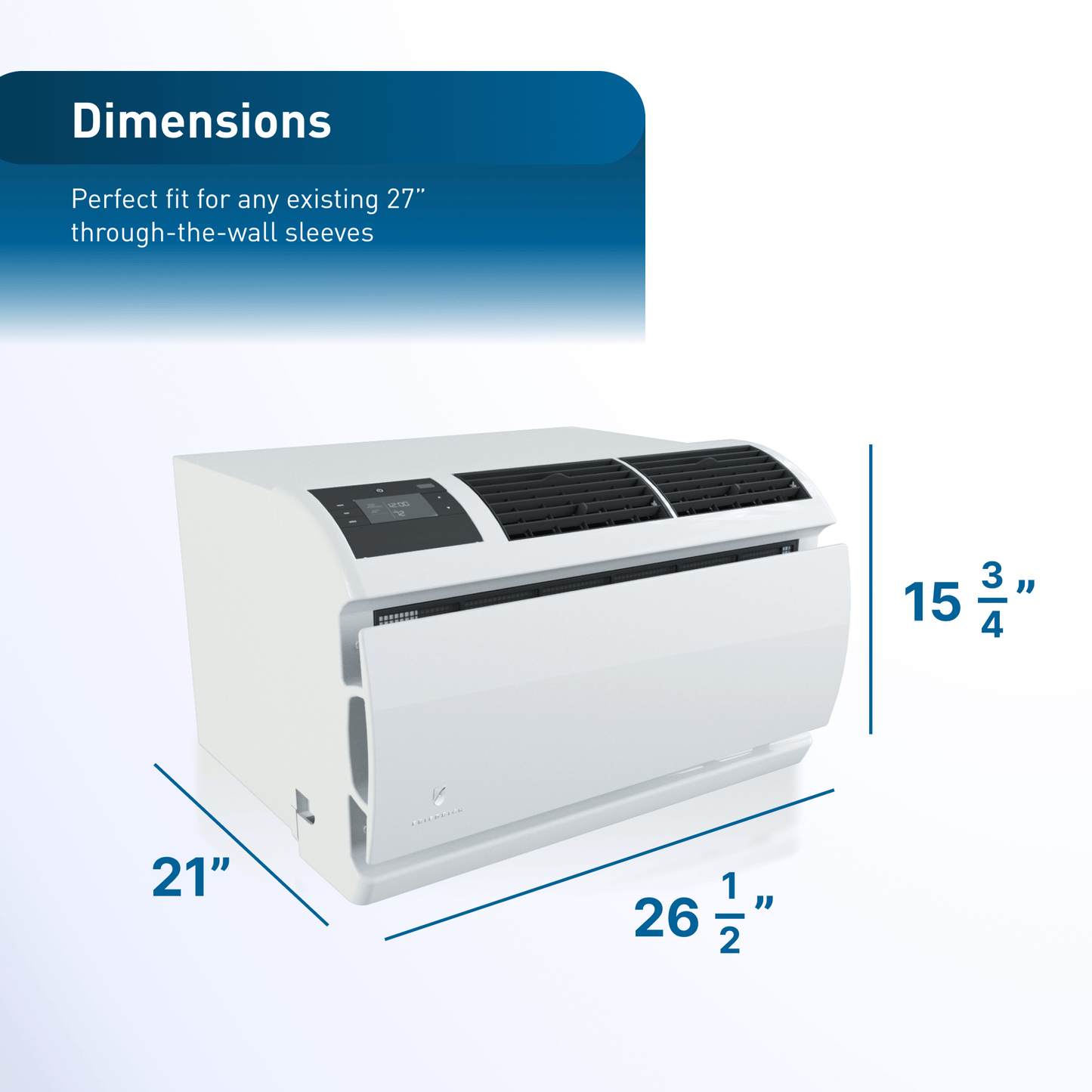 Friedrich WHVT14B33A Friedrich Wallmaster Inverter 14,000 Btu 230V Smart Through-The-Wall Air Conditioner With Heat Pump