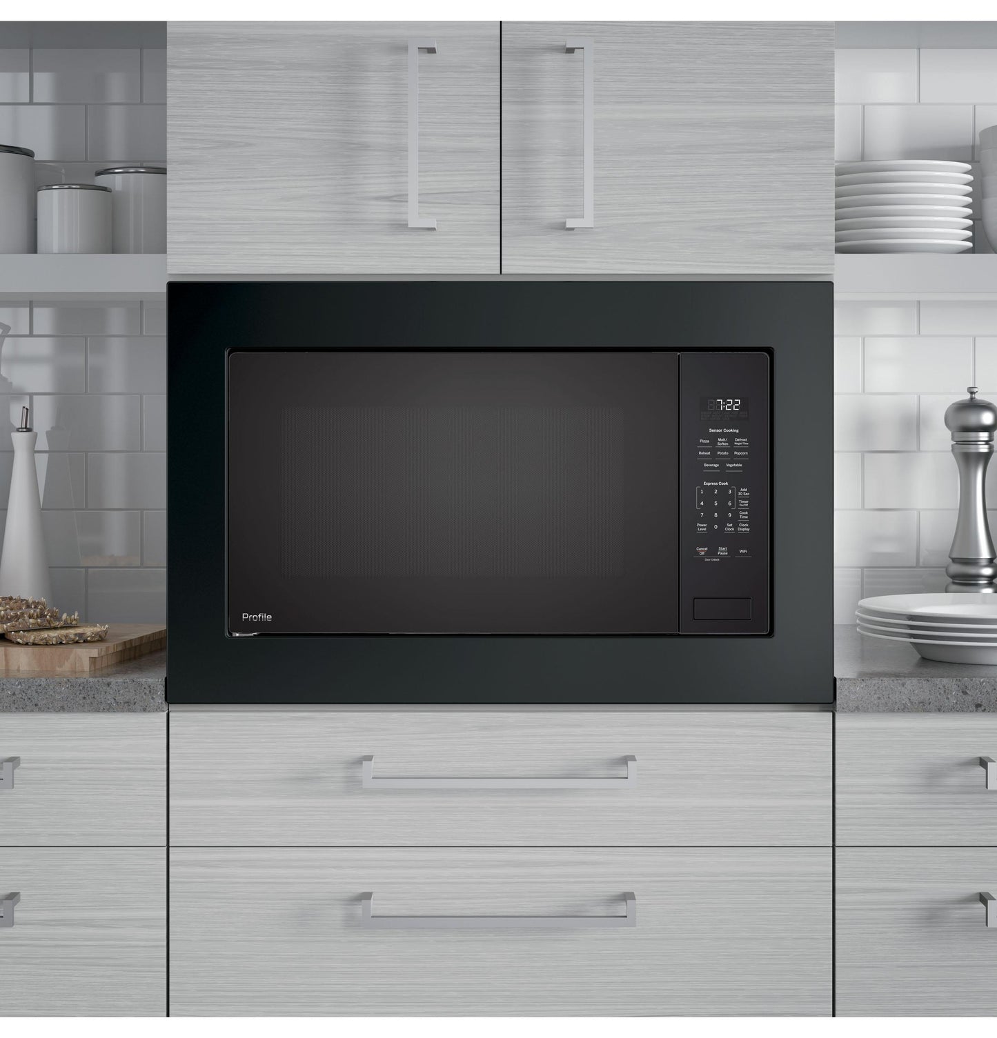 Ge Appliances PCWK22U1WBB Ge Profile&#8482; 2.2 Cu. Ft. Built-In Sensor Microwave Oven