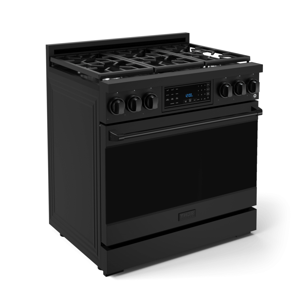 Thor Kitchen RSG36BLP 36 Inch Professional Lp Range With Tilt Panel Touch Control In Black Gordon Ramsay Series - Rsg36Blp