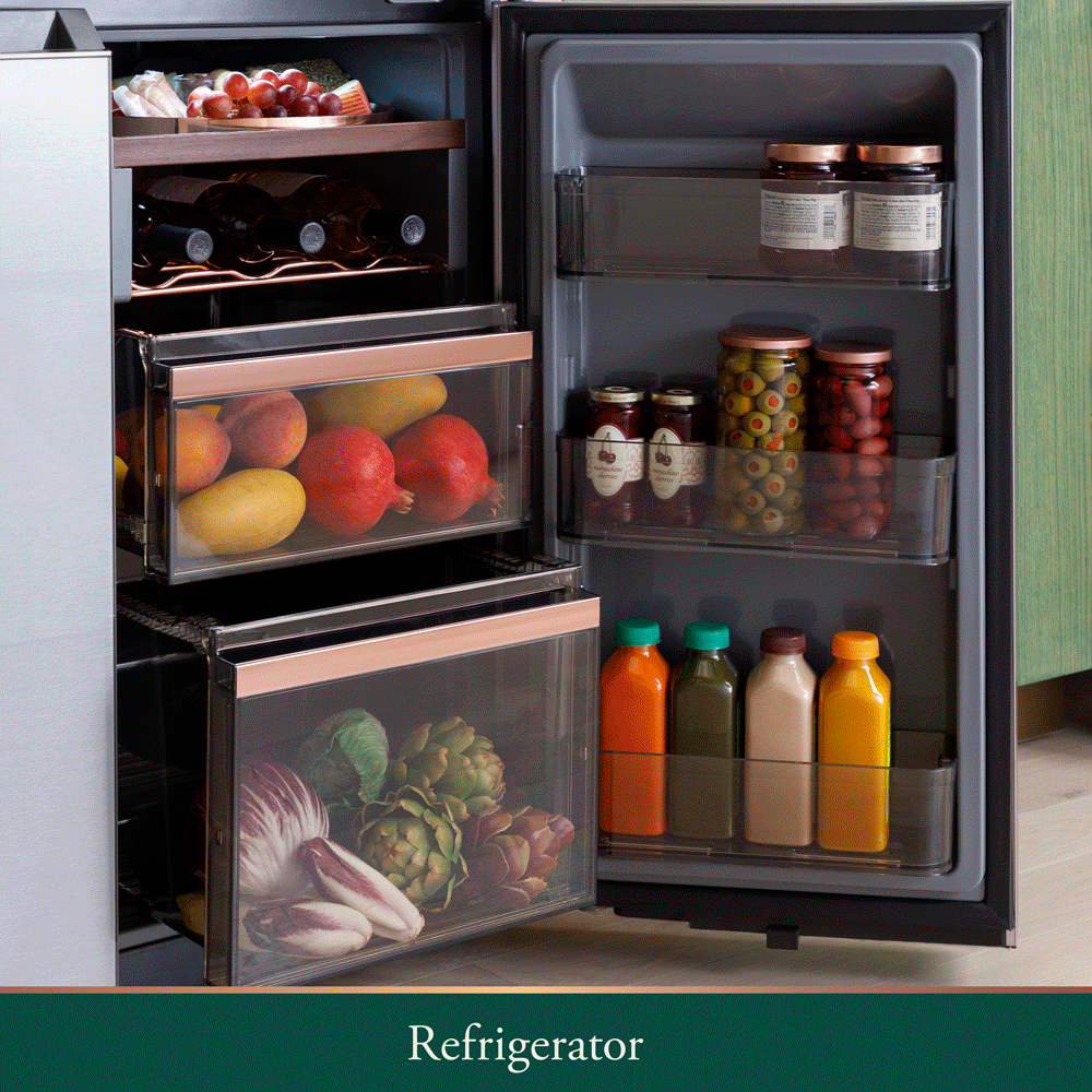 Cafe CHE23DM5WS5 Café&#8482; Energy Star® 22.9 Cu. Ft. Smart Counter-Depth Quad-Door Refrigerator In Platinum Glass With Dual-Dispense Autofill Pitcher