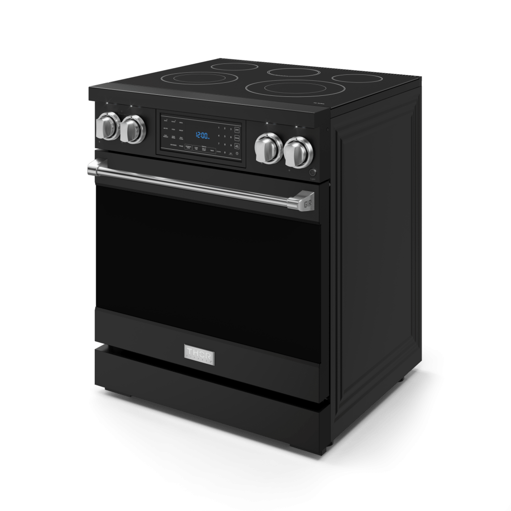 Thor Kitchen RSE30BSS 30 Inch Professional Electric Range With Tilt Panel Touch Control In Black/Stainless Steel Gordon Ramsay Series - Rse30B-Ss