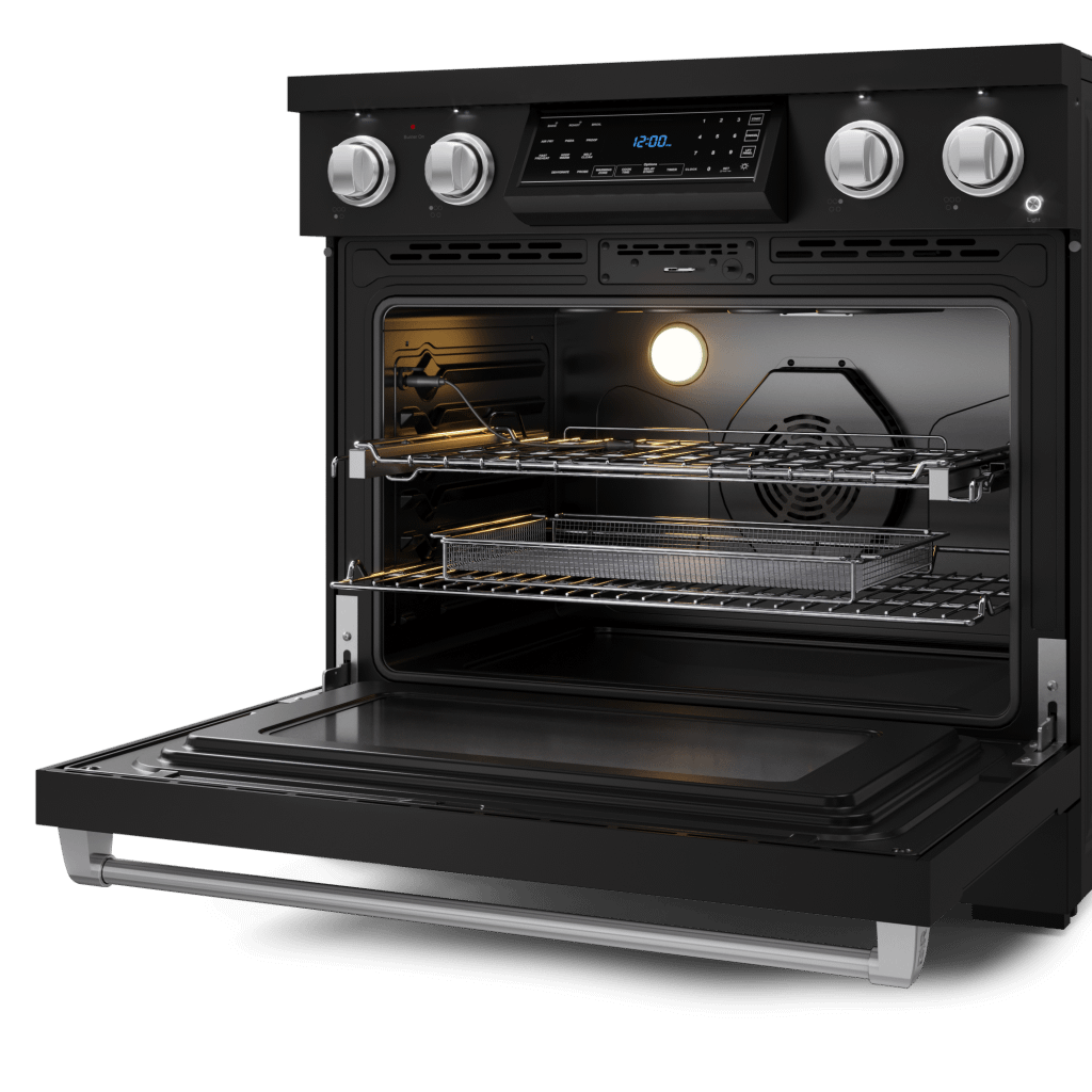Thor Kitchen RSE36BSS 36 Inch Professional Electric Range With Tilt Panel Touch Control In Black/Stainless Steel Gordon Ramsay Series - Rse36B-Ss