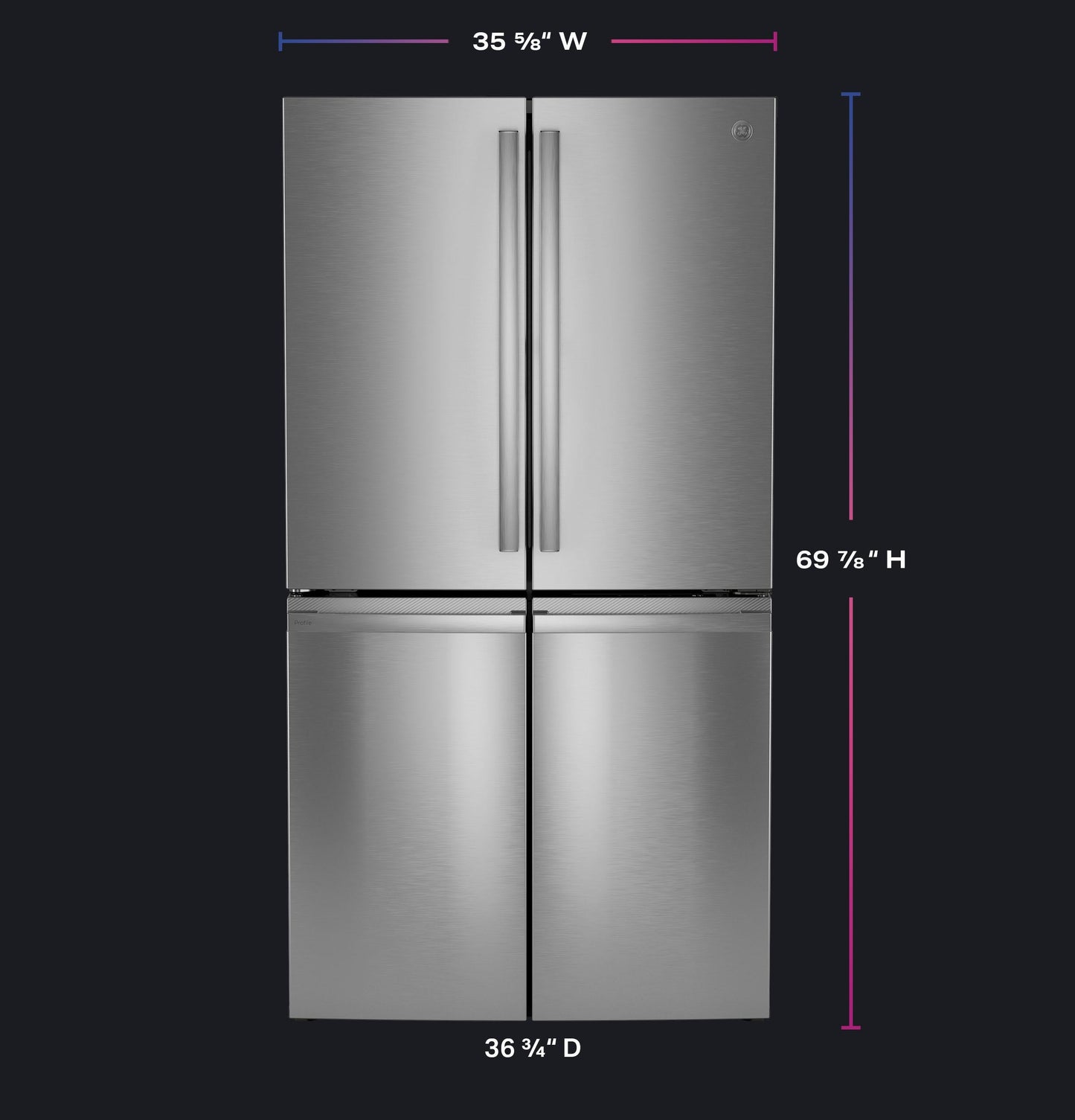 Ge Appliances PAE28BYTFS Ge Profile&#8482; Energy Star® 28.3 Cu. Ft. Quad-Door Refrigerator With Dual-Dispense Autofill Pitcher