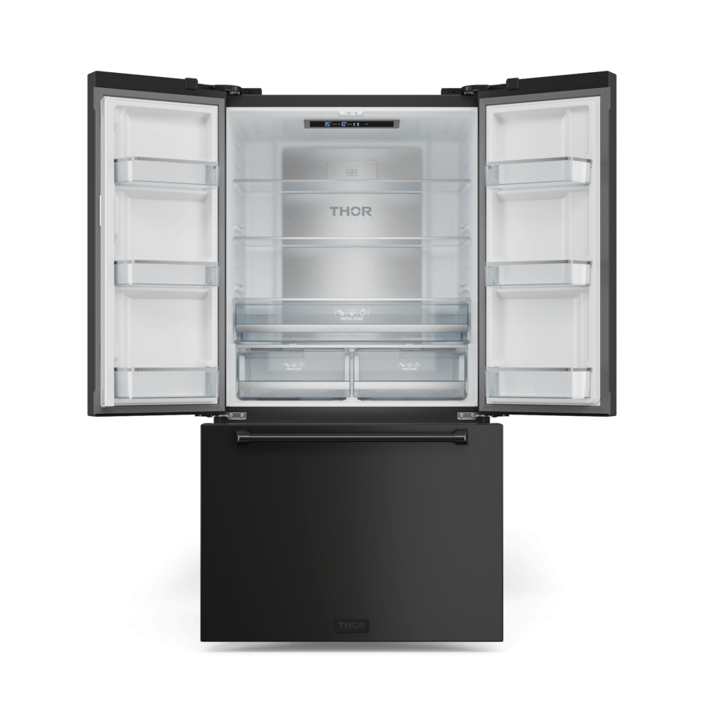 Thor Kitchen RF3621CTD00 36 Inch 20.3 Cu Ft French Door Counter Depth Refrigerator With Ice Maker In Black Gordon Ramsay Series - Rf3621Ctd00