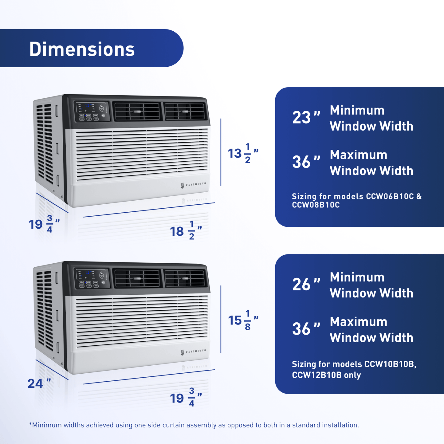 Friedrich CCW06B10C Friedrich Chill Premier 6,000 Btu 115V Smart Window/Wall Air Conditioner - Cool Only