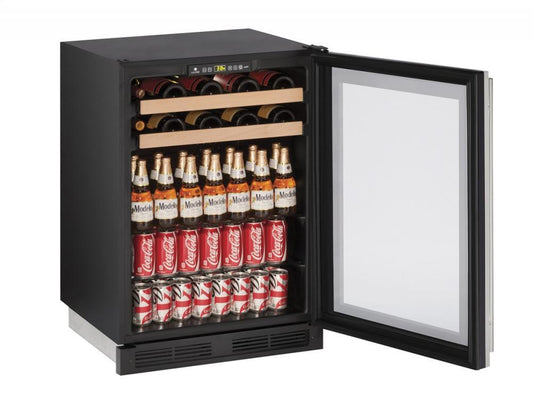 U-Line 1224BEVS00A 24" Beverage Center Stainless Frame Field Reversible