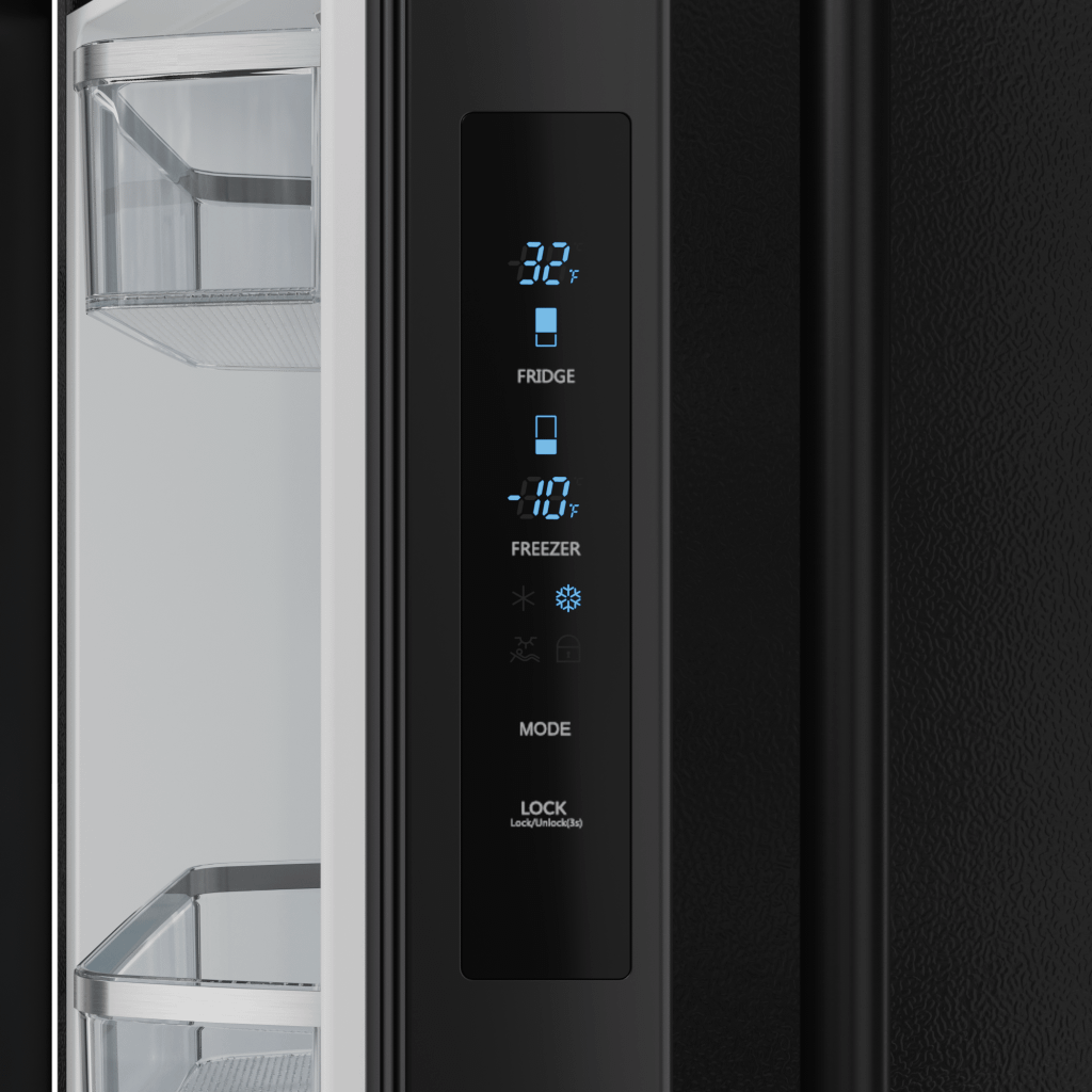 Thor Kitchen RF3017FFD00 30 Inch 17.7 Cu Ft French Door Counter Depth Refrigerator With Ice Maker In Black Gordon Ramsay Series - Rf3017Ffd00