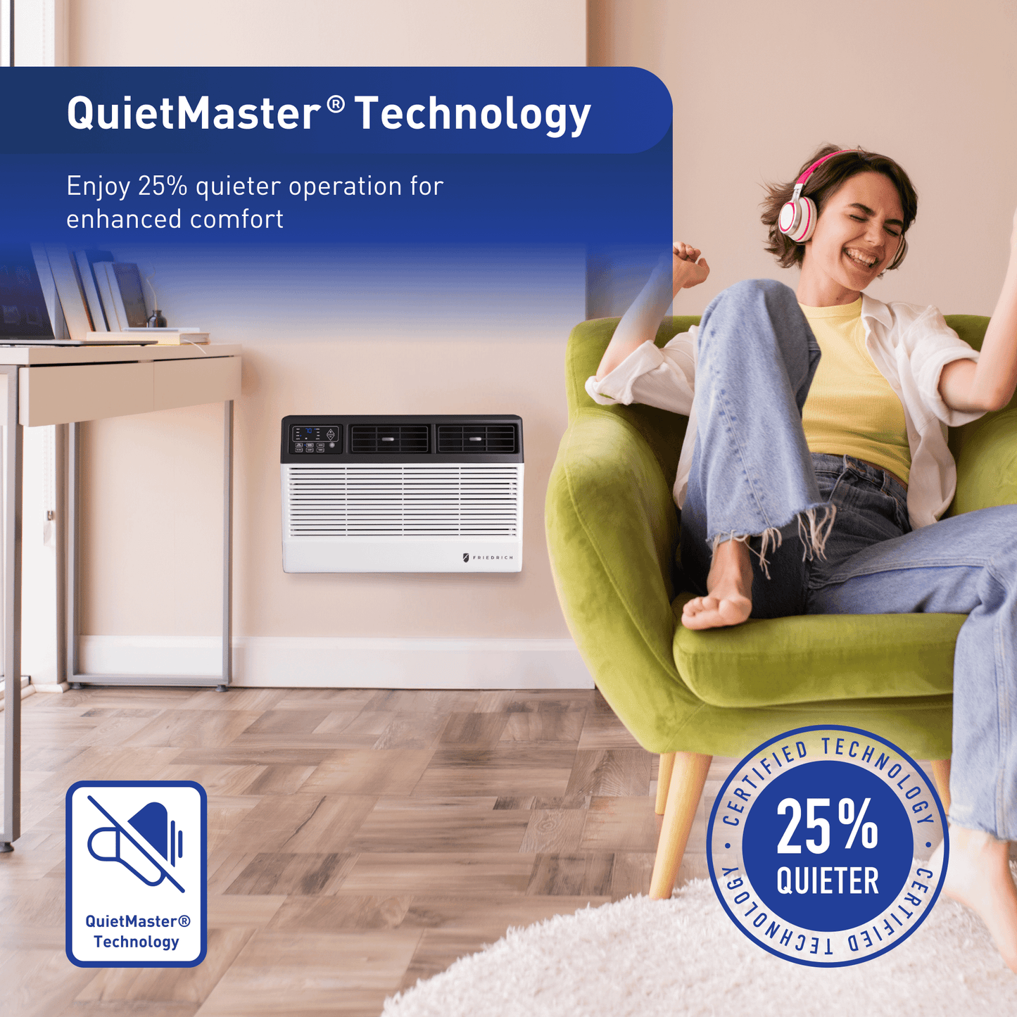 Friedrich CCW06B10C Friedrich Chill Premier 6,000 Btu 115V Smart Window/Wall Air Conditioner - Cool Only